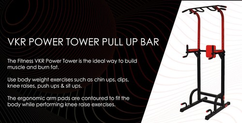 Power Tower - Chin Up Pull Up Multi-Grip Bar Station - Dip - VKR Knee Raise - Picture 7 of 7