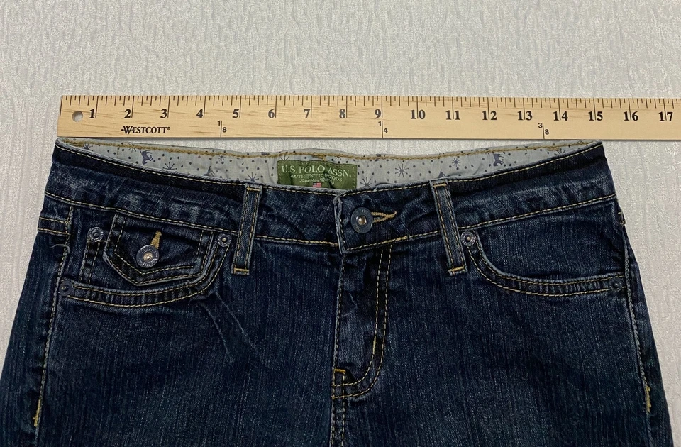 US Polo ASSN Jeans Size 7/8 Blue Straight Flap Pocket (29x31) - Image 3 of 4