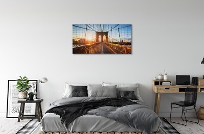 Tulup Leinwandbild 120x60 Wandkunst Die meisten Wolkenkratzer Sonnenaufgang