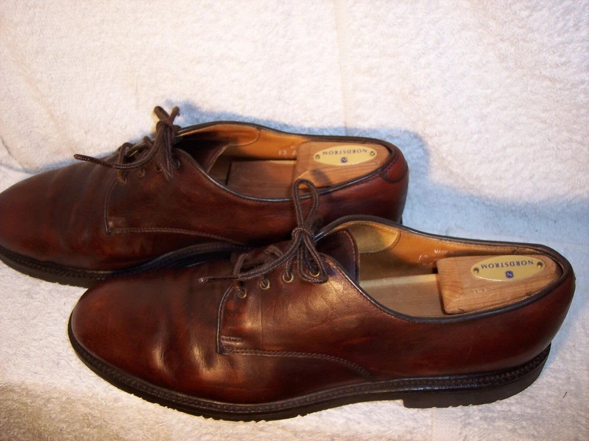 Allen Edmonds Fulton 13A Waxy Patina Brown Leather Derby Oxford Shoes