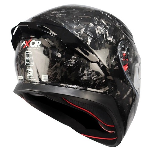 Axor " APEX FORGED CARBON " Full Face DOT & ECE Certified Motorcycle Helmet - Foto 6 di 10