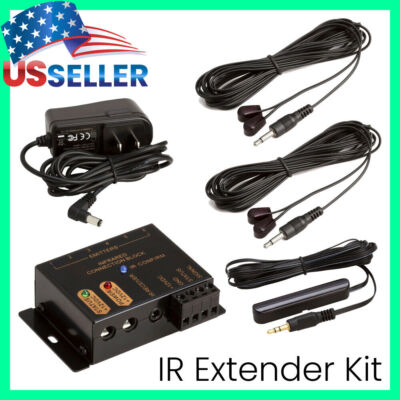 IR Repeater Kit Extender Infrared Remote Control System 4 Emitters 1 Receiver