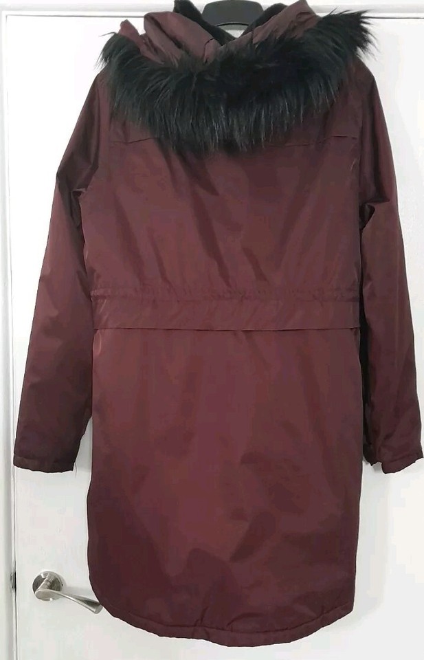 Regatta Lexis Ladies Waterproof Fur Trim Parka Jacket Coat Burgundy