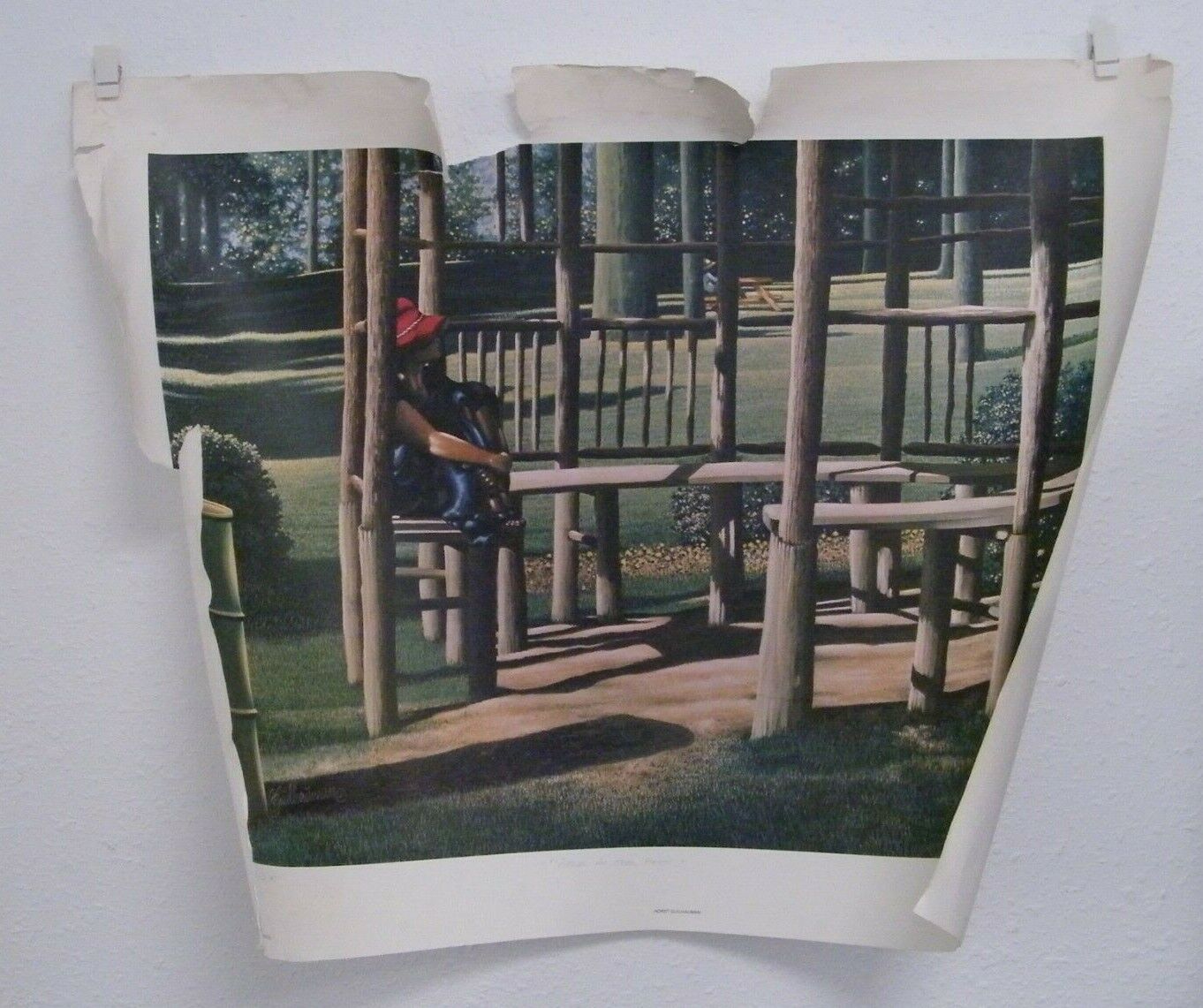 1983 HORST GUILHAUMON PRINT IDLE IN THE PARK 31/495 32