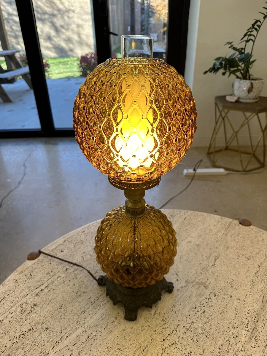 Double globe antique sale lamp