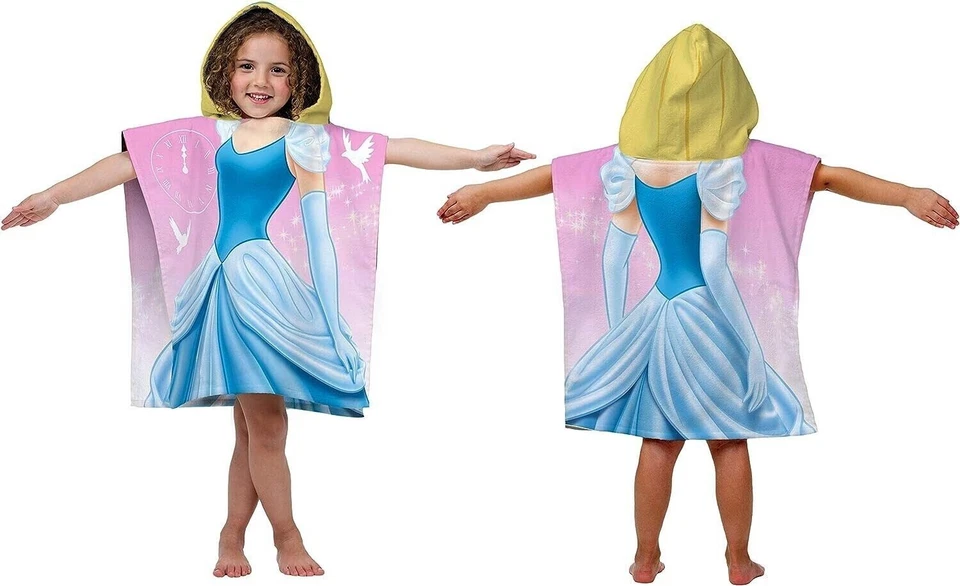 Disney Cinderella Princess Soft Hooded Bath Beach Towel Poncho - Image 2 of 3