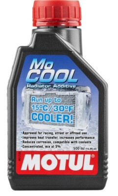 Aditivo Motul Mocool - Reduce Temperatura Motor Hasta 15°C, Pack De 2 Botellas 500 Ml Cada Una, Para Competición