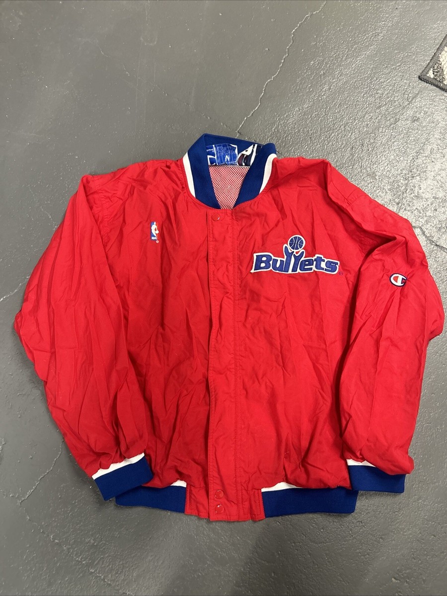 ジャケットNBA VINTAGE Waahington Bullets Jacket Men Sz Med Red Champion