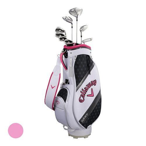 CALLAWAY SOLAIRE Golf Club Set for Ladies Pink with Cart Bag
