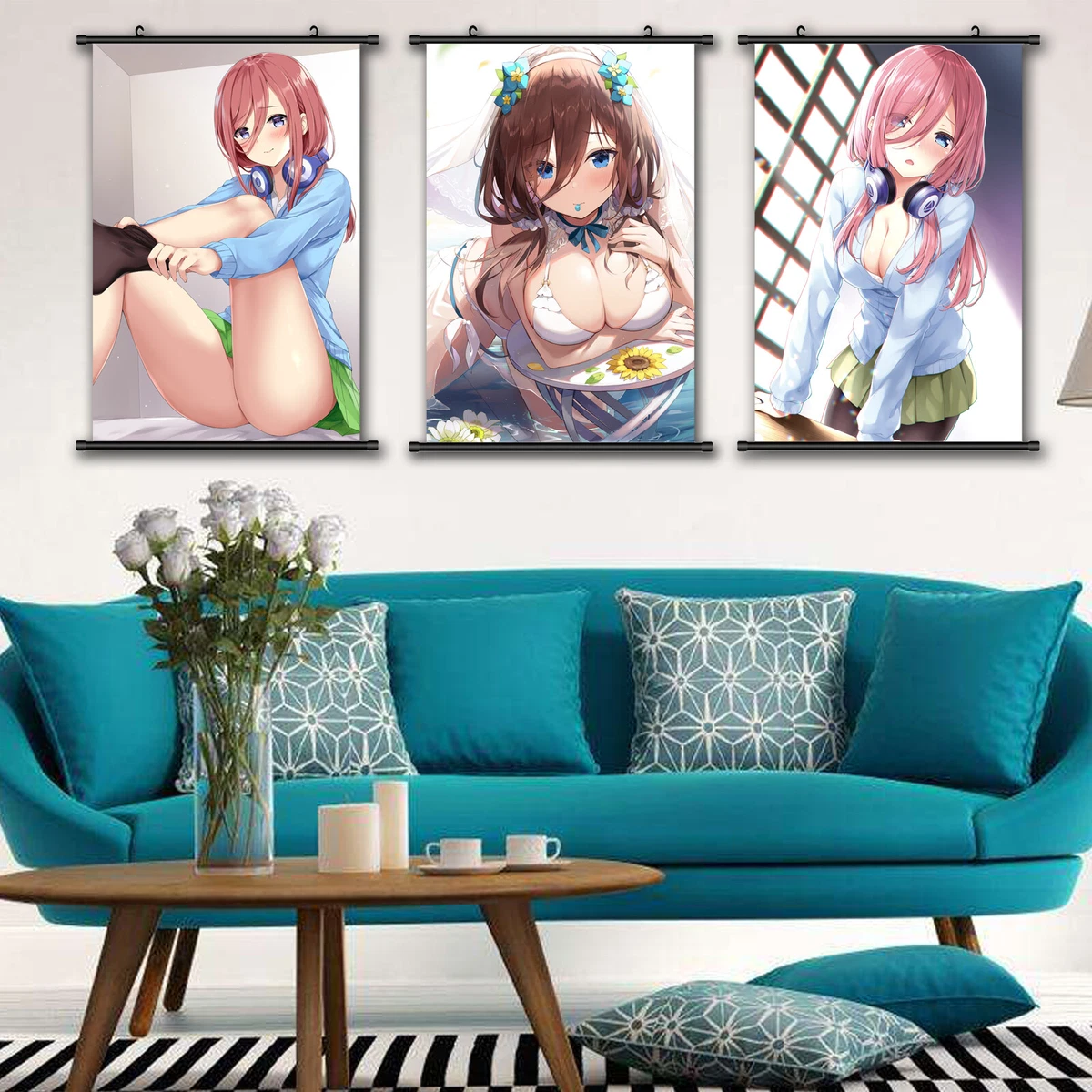 The Quintessential Quintuplets Anime Scroll Poster Art Cloth Game Characters  Manga Peripheral Fans Gifts 15.7x23.6inch/40x60cm : : Home