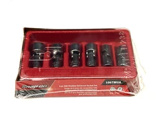 Snap On Tools NEW 106TMUA 6pc 1/4" Drive SAE 12pt Chrome Swivel Socket Set USA