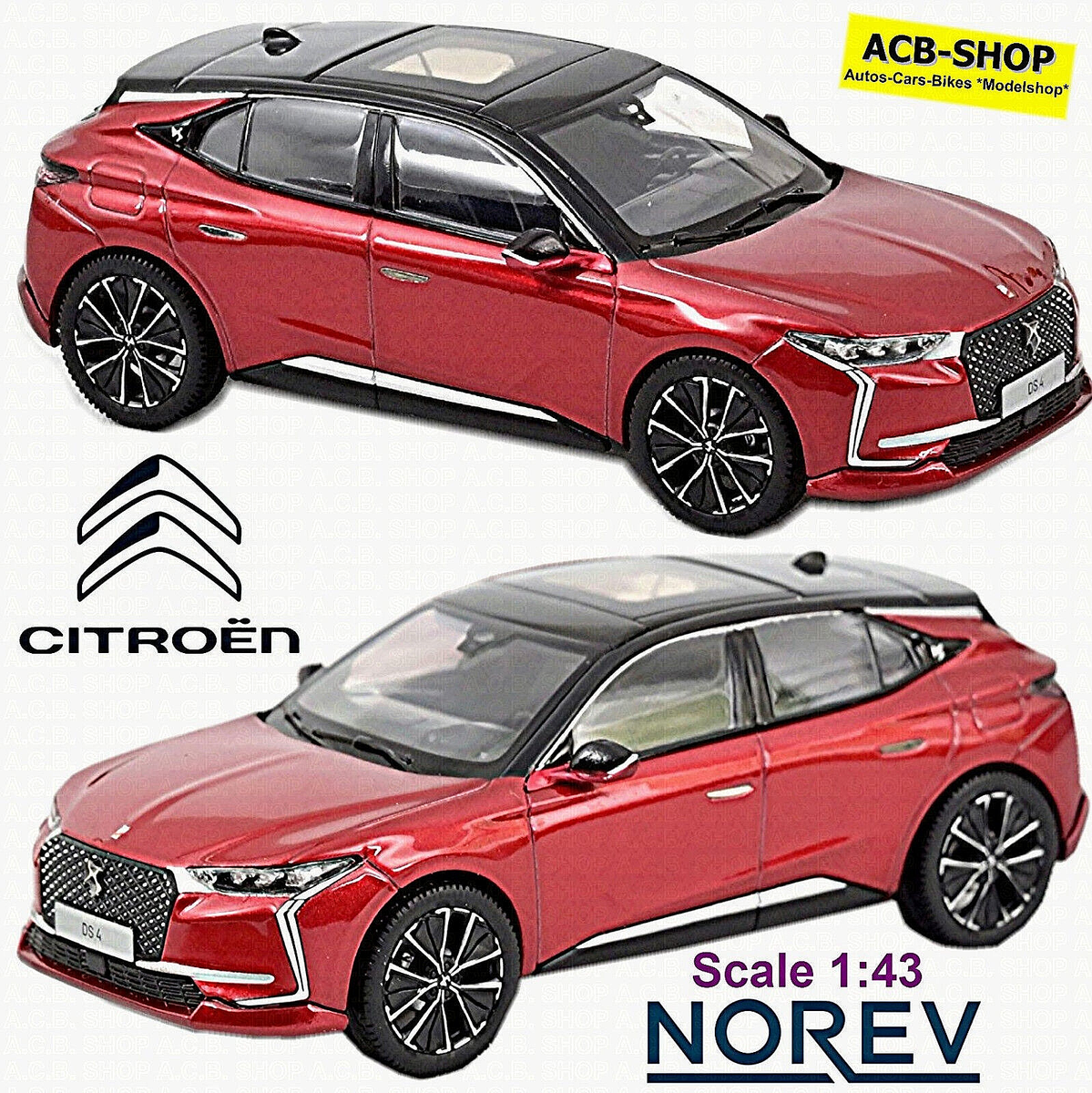Citroen DS 4 Sedan 2021 Velvet Red Metallic 1:43 | eBay UK