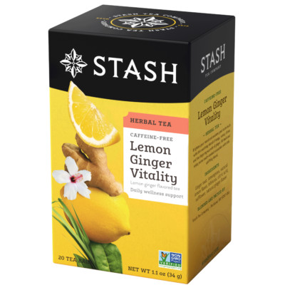 3 Pack - Stash Lemon Ginger Vitality Herbal Tea Bags- 20 Count