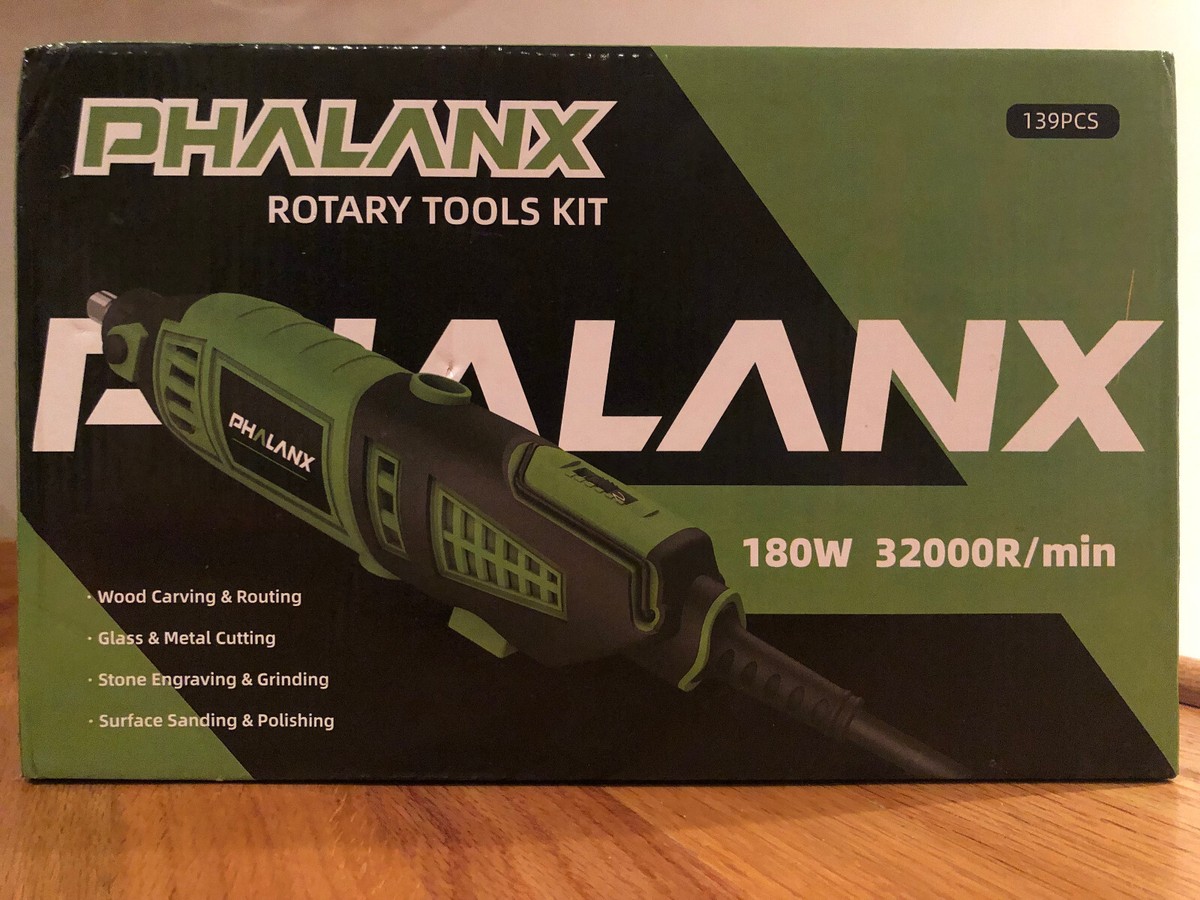 PHALANX 139 pc 180W 32000 RPM Rotary Tool Kit 6 Variable Speed w