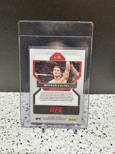 Panini Prizm UFC 2022 - #130 Movsar Evloev (RC) - Imagen 2 de 2