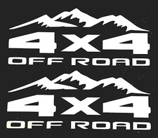 WHITE 4X4 OFF ROAD MOUNTAIN DECAL STICKER TRUCK Fits FORD CHEVY DODGE TOYOTA GMC