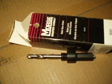 Morse Hole Saw Drill Bit Arbor M44 1/2" Shank fits Hole Saw 9/16" to 1-3/16"