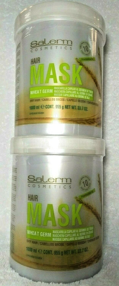 Salerm Cosmetics Wheat Germ Capillary Hair Mask 1000 ml/33.7oz-2 Units - Image 2 of 2