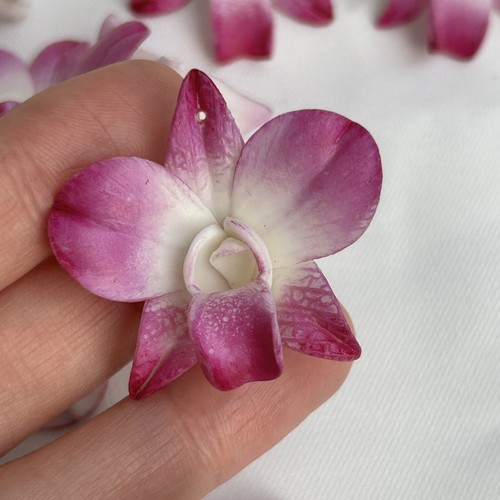 10 PCS Dendrobium Hybrids Orchid Clay Flower 3.5 cm Craft Supplies - Picture 12 of 14