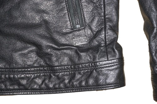 VESTE DIESEL LALETA CUIR NOIR TAILLE L 100 % AUTHENTIQUE - Photo 5 sur 6
