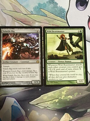 C6149 MAGIC MTG RETURN TO RAVNICA WILD BEASTMASTER VOLATILE RIG NM RARE