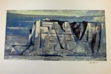 Vtg Otis Dozier Walpi Signed Titled Lithograph Print Texas Artist Dallas 9