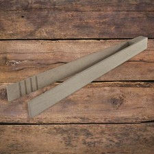 Natural Beechwood Tongs (L)22cm (8.66") Grill Serving Food BBQ Woodware Utensil