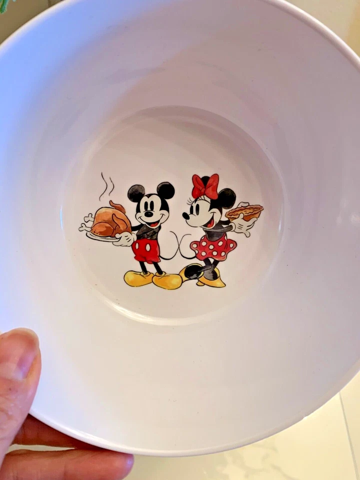 Disney Pottery Barn Mickey Mouse Bowl fiesta de vacaciones Acción de Gracias escuela conjunto 4, Foto 4 de 4