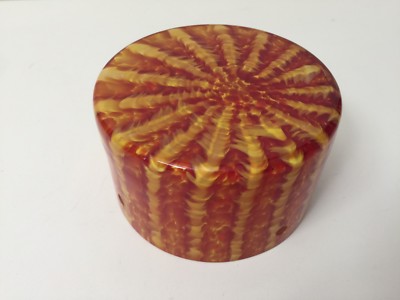 Murano Bavai Round Art Glass Orange & Yellow Pendant Light Shade, 3'' H x 5'' D