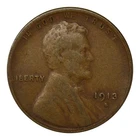1913-S Lincoln Wheat Cent Very Fine Condition