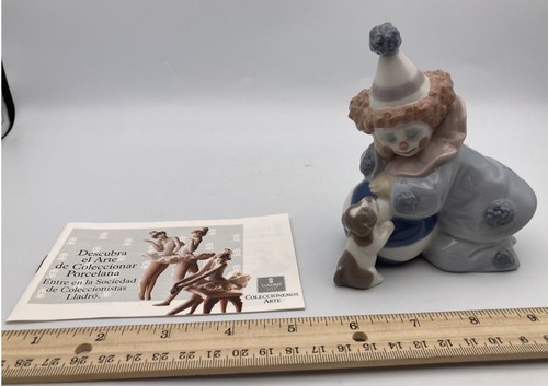 LLADRO Pierrot Payaso Cachorro y Pelota Figura #5278 Retirado España Nino Pierrot - Imagen 2 de 11