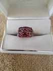 Vintage Garnet Sterling Silver Ring Size 10