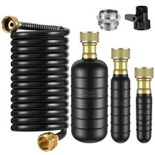 3 Pcs Drain Bladder Kit, Cleaning Fits 1" to 6" Pipes, Black
