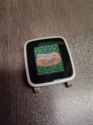 Gold Pebble Time Steel Smart Watch
