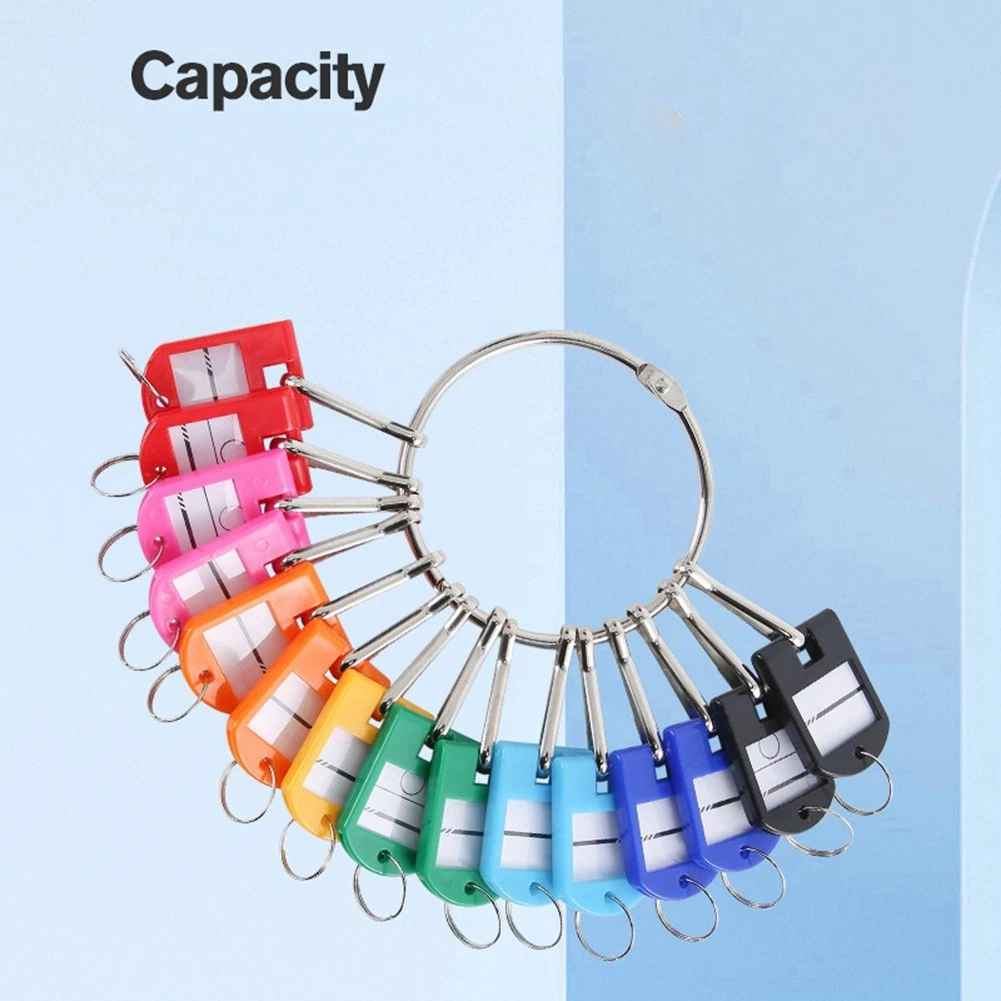 Portable Metal Key Organizer with 30 Spring Hooks & Key Tags with and3719