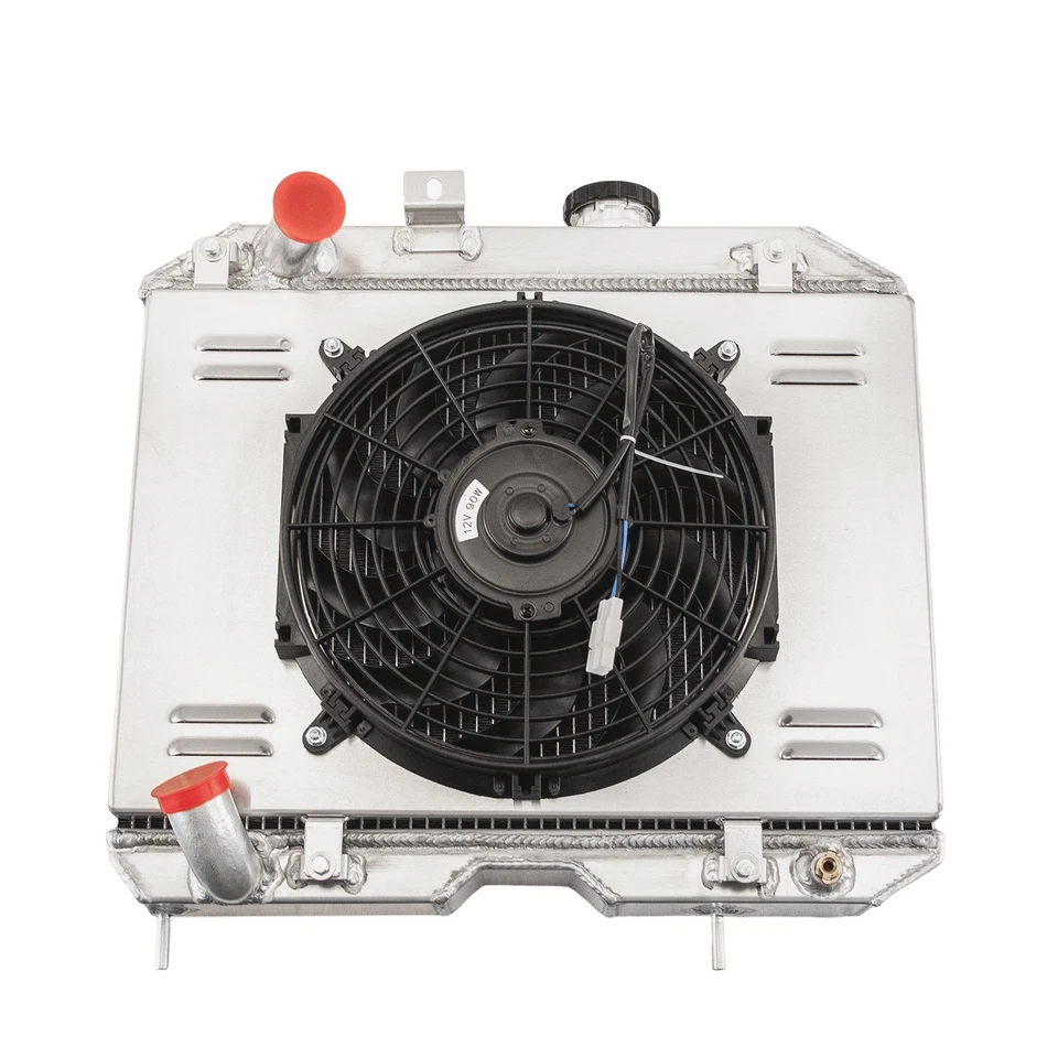 3 Row Radiator&Shroud Fan Fit 1941-1952 Jeep Willys MB/CJ-2A/M38 Ford GPW - Imagem 4 de 4
