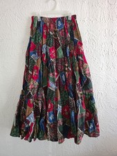 VTG Billings Womens Western Prairie Paisley Print Maxi Flowy Skirt OS