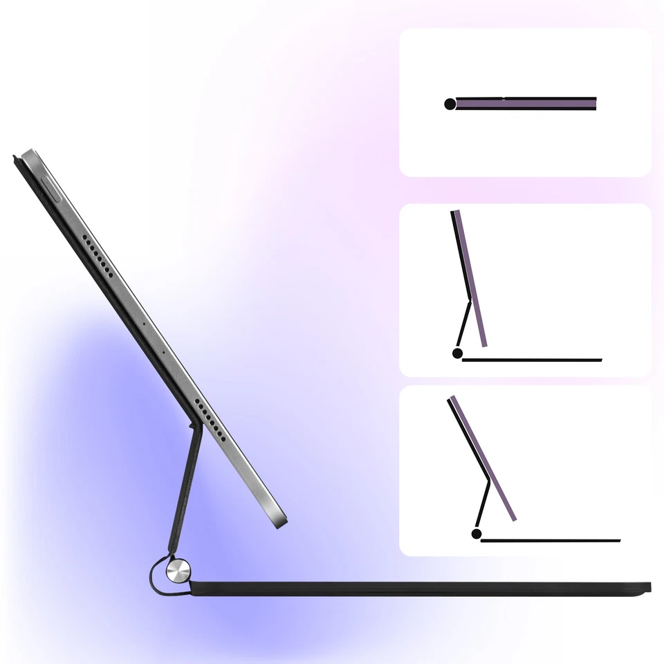 Bluetooth QWERTY Keyboard Case in for iPad Pro 12.9, Magnetic Support - Image 4 of 4