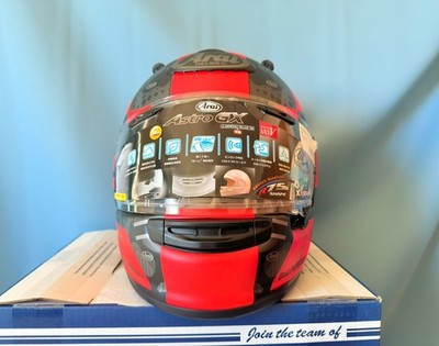 Arai Astro GX Red Checker 57-58cm Full Face Motorcycle Helmet