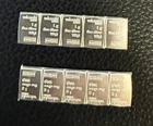 10X Grams of Fractional Valcambi Combi Bar 0.999 Fine Silver Bars