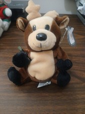 Coca-cola Reindeer Bean Bag Plush 6 Inch