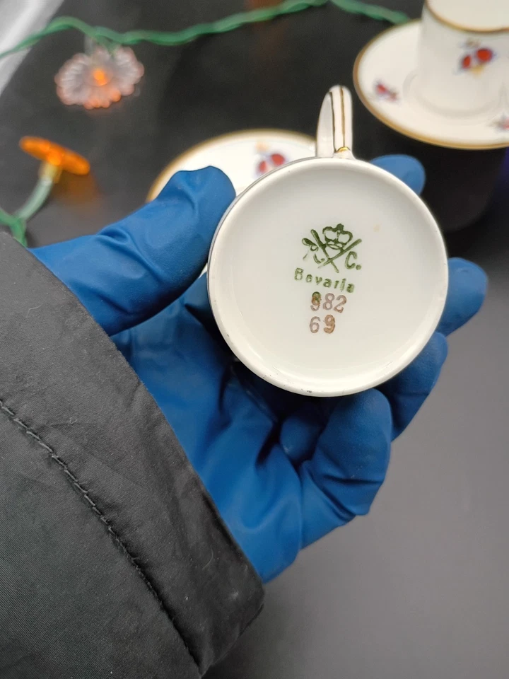 复古巴伐利亚小杯和碟子 2 — 第 4/4 张图片