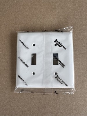 Pass & Seymour TradeMaster Two-Gang Two-Toggle Wall Plate White - Unopened