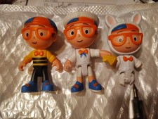 Blippi toy Posable Mini Figure Sailor, 3 Pack, Easter Bunny Chewed Legs See Pics
