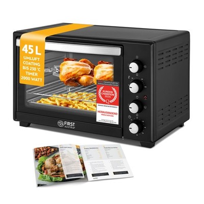 Minibackofen 45L 2000W Premium-X Coating Timer 60 min Thermostatsteuerung 