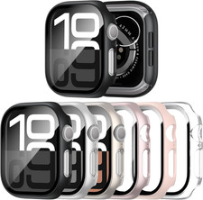 6 Pack Case with Tempered Glass Screen Protector for Apple Watch 10 42Mm, Ultra-