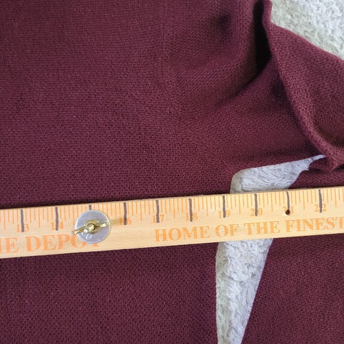 Ralph Lauren Purple Label Cashmere Suede Trim Half Zip Sweater M Burgundy $1495 - Picture 4 of 7