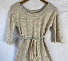 Anthropologie Dress Saturday Sunday XS Fringe Midi Quarter Sleeve Granola Casual