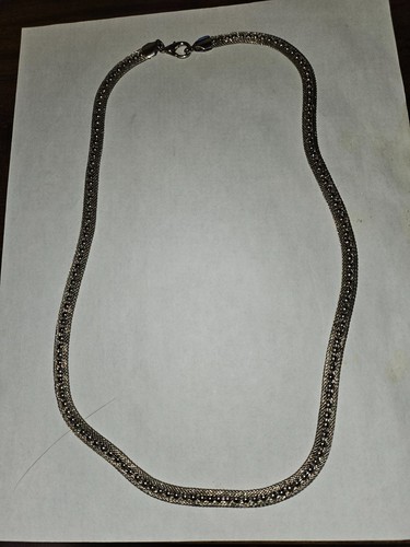 Sterling Silver Wide Bead Necklace