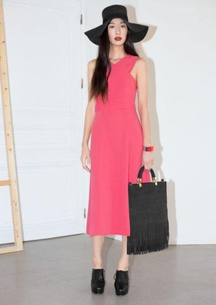 Women & Other Stories Dress Pink Polyester 38